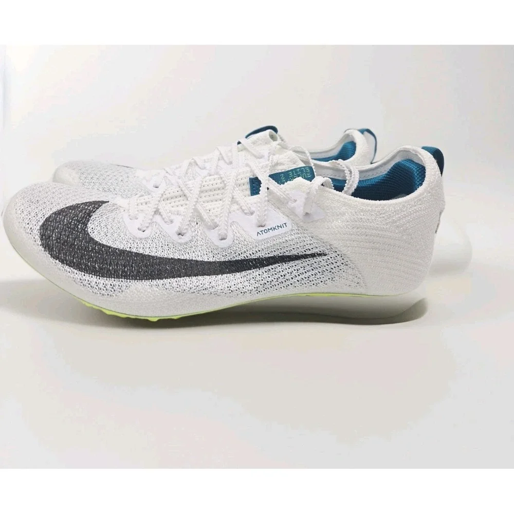 Nike Zoom Superfly Elite 2 Flyknit White/Green Track Spikes Men's 9.5 FZ9662-100